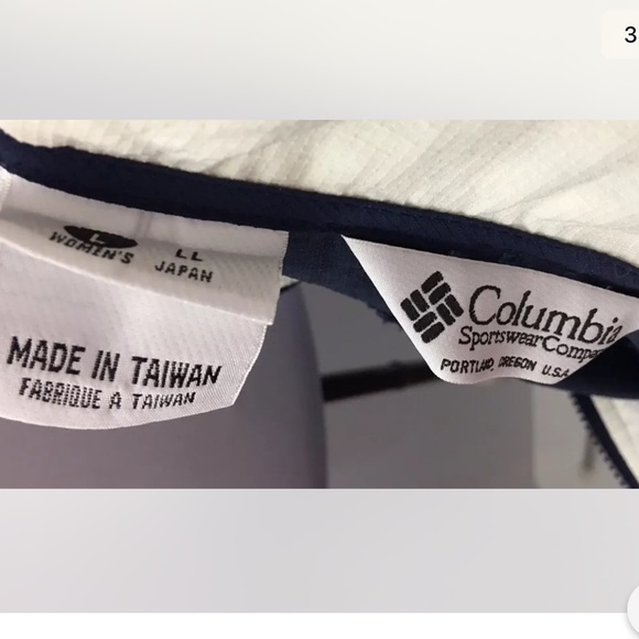 VTG 90's Columbia L Blue Windbreaker Track Jacket - Picture 3 of 3